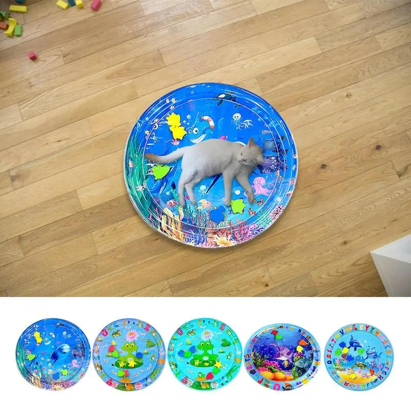 Tapete sensorial de agua para gatos, alfombra inflable de PVC para juegos de bebés, antigolpes, Desarrollo Educativo