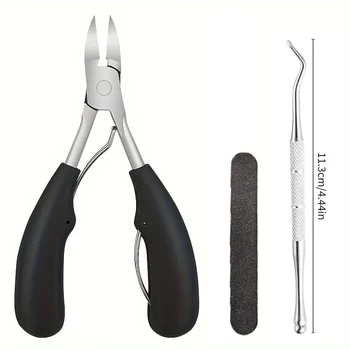 1/3/4 pezzi tagliaunghie professionali per unghie spesse e unghie incarnite lama curva affilata per uomini e donne strumento pedicure 1