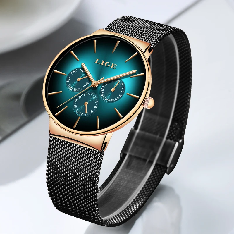 Luxury Women's Quartz Wristwatch with Mesh Steel Bracelet - Waterproof Fashion Timepiece
