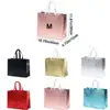 New Solid Color Non-woven Fabric Shopping Bag Reusable Practical Gift Packing Bag Birthday Party Shoe Bag 6