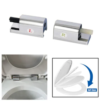 Dobradiças macias para vaso sanitário, substituição de dobradiça de assento, dobradiças tradicionais e contemporâneas, conector de fixação, peças de reposição 1