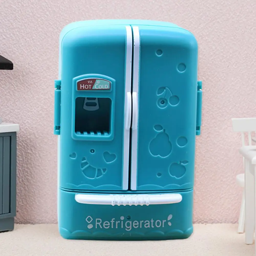 Mini Fridge Toy Cute Realistic Small Simulated Nice-looking Decorative Openable 1/12 Dollhouse Kitchen Furniture Food Toy for Mi