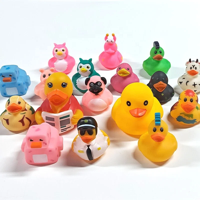 

Plastic Toy Animal Weighted Floating Race Assorted Bath Toy Rubber Ducky Bulk Bathtub Squeaky Bath Duck New and Strange Bath Toy