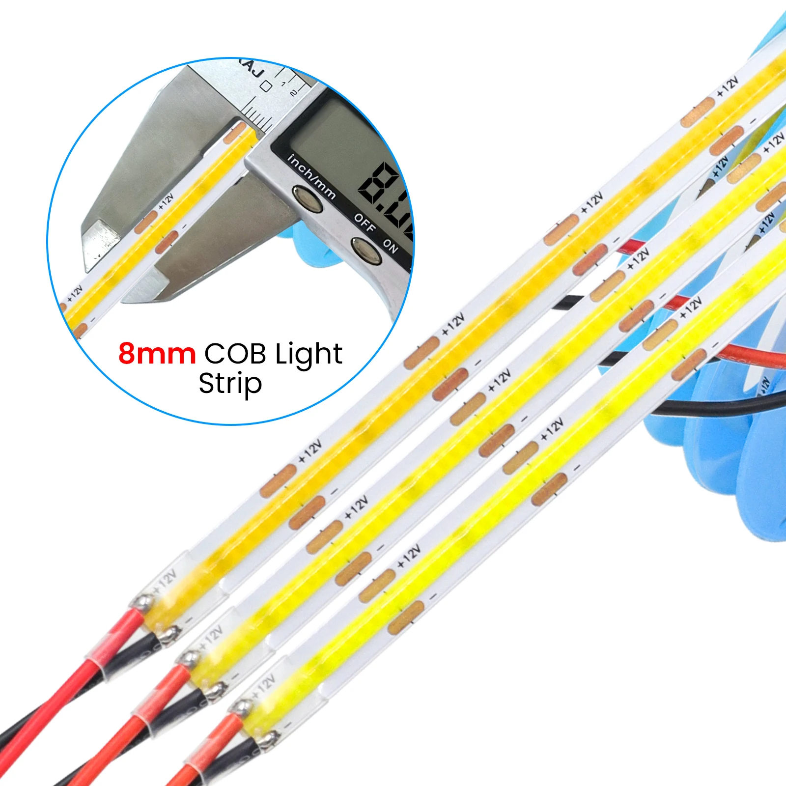 COB LED Strip Lights 320 480 528LEDs/m High Density Flexible Tape Ribbon Sb2a0e312dcd84193abda3d148d5000ec9
