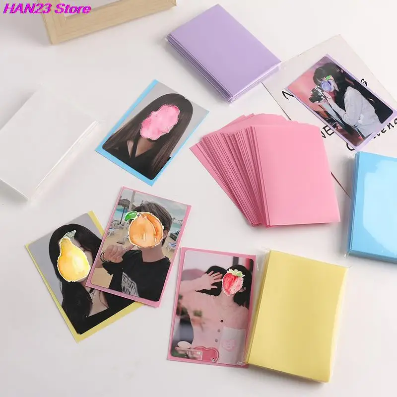 Ice Cream Color Card Bag Photocard Sleeves Photo Cards Storage Bag PP Frosted Card Film 50pcs/pack 6.1cm x 9.1cm card protector,idol card protector,photo card holder,memory card protector