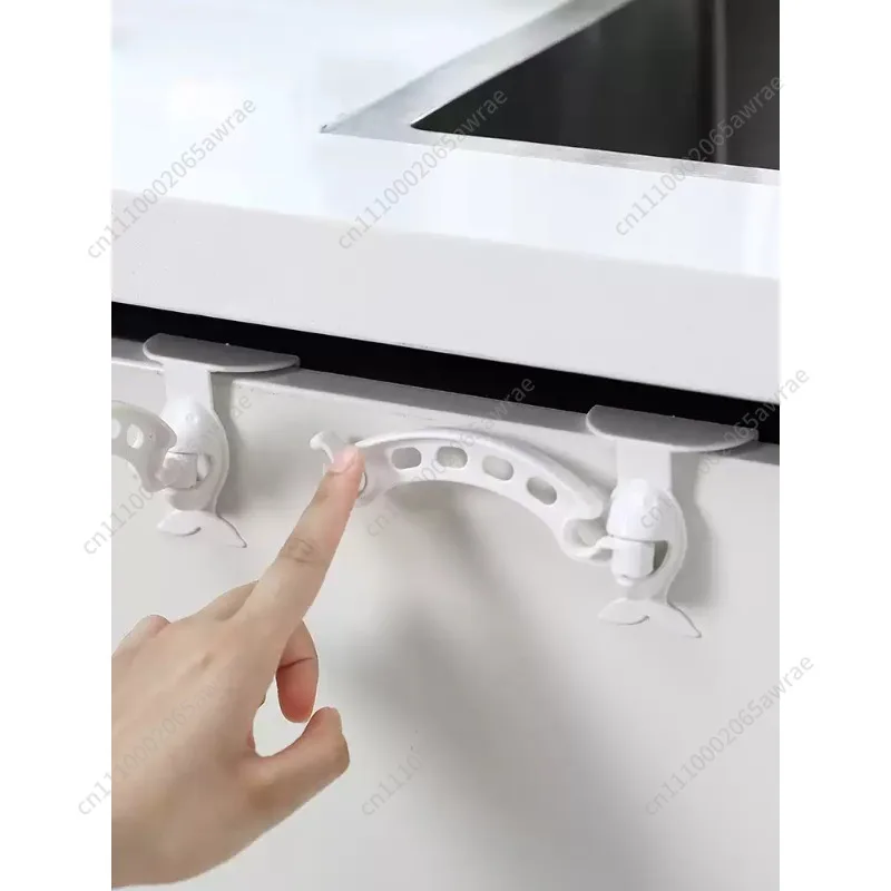 캐비닛 도어 쓰레기봉투 걸이 심플 주방 쓰레기통 벽걸이 비닐봉투 지지대 선반 걸이형 쓰레기걸이