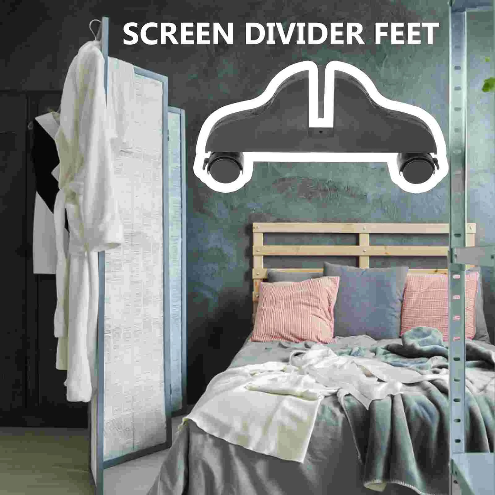 Movable Divider Stand Screen Base Thickened Bracket Wear Resistant Household Feet Plastic Screens Room Separators Home Decor