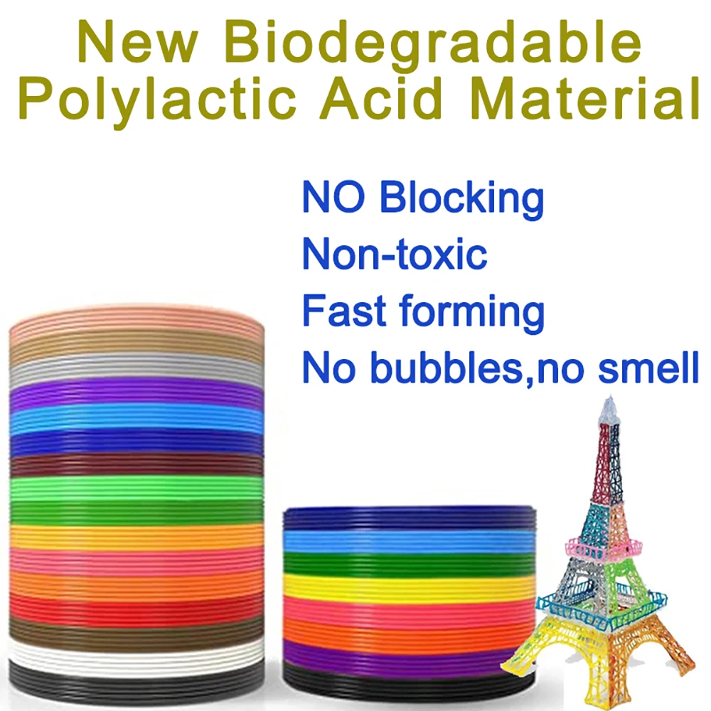 Pla Colorido Inodoro Segurança Plástico 3d Caneta Filamento Diâmetro 1.75 mm para Impressão 3d Caneta Crianças Aniversário Criativo Presente de Natal - Imagem 5