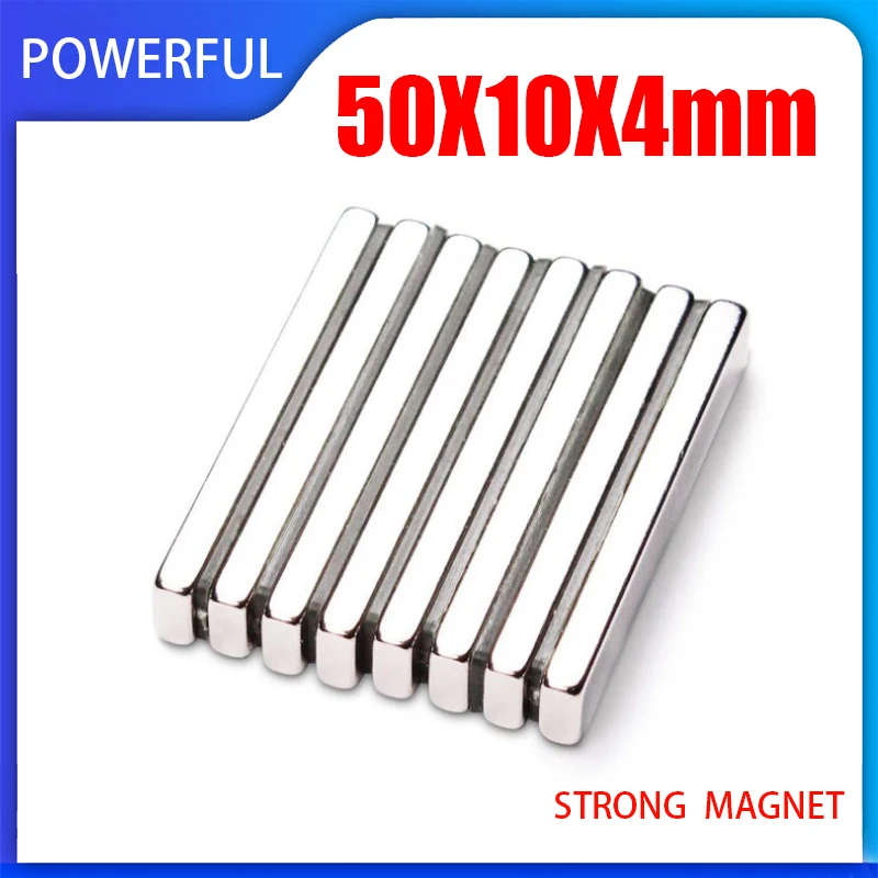 

2~30PCS 50x10x4mm Neodymium Magnet 50mm x 10mm x 4mm N35 NdFeB Block Super Powerful Strong Permanent Magnetic Disc 50*10*4