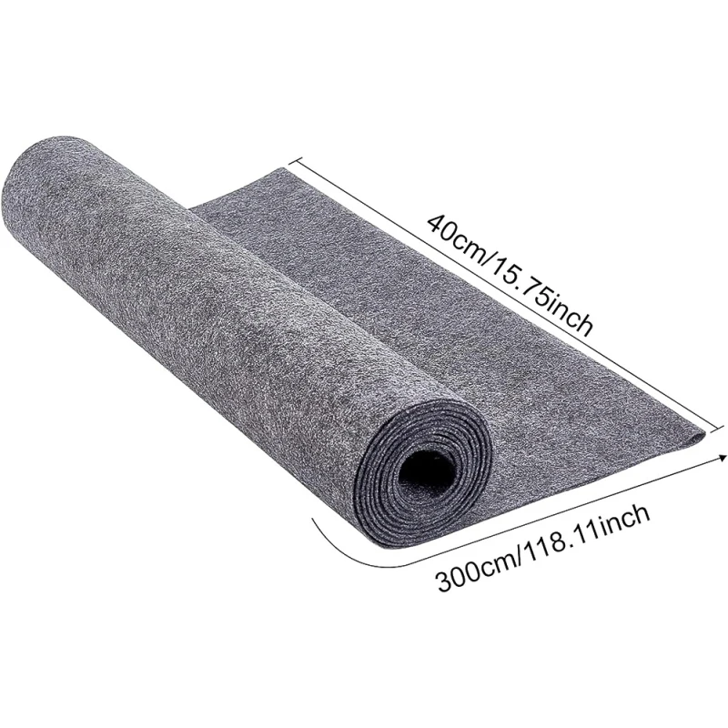 Rouleau de feutre noir de 10 pieds et 15.75 pouces de large, feuilles de tissu non tissé en feutre artisanal (0.9mm d'épaisseur), excellente feutre pour l'artisanat, la couture de patchwork