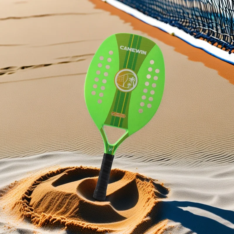Beach Tennis Racket Carbon Rough Surface Soft White EVA Core 22MM Light
