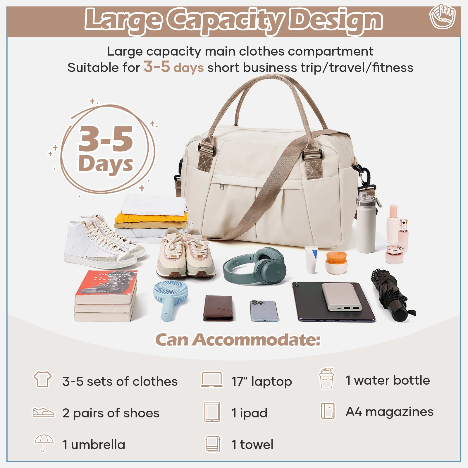 Ryanair Travel Bag 40x20x25 Cabin Bag Carry-On, Luggage for Travel tote Weekenders & Overnight Stays Storage Duffle Bag Travel