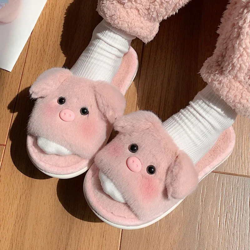 Pink Piggy Plush Slippers – Kawaiies