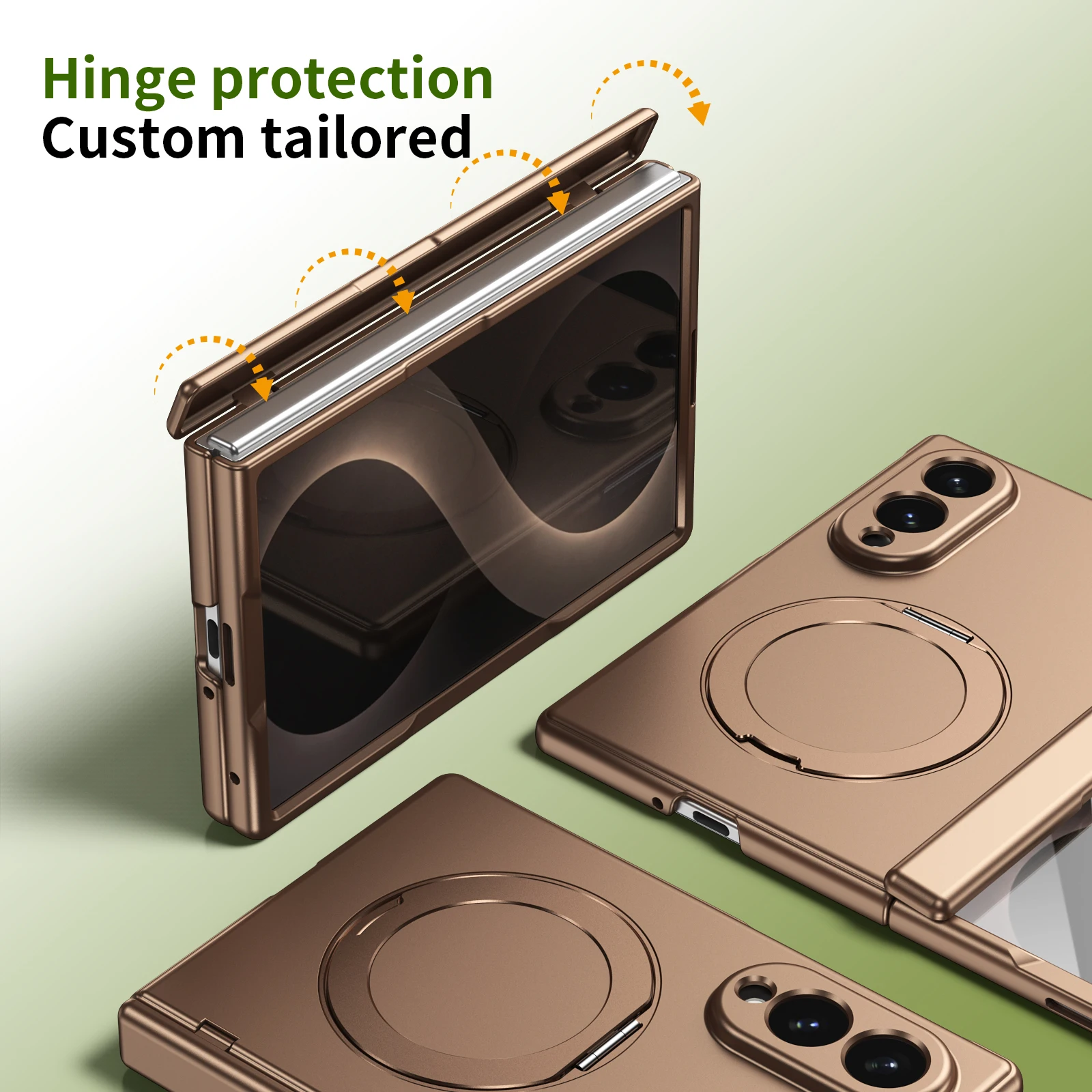 Magnetic Hinge Protection Phone Case with 360° Rotation Stand