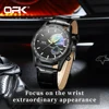 OPK brand three-pin skull relief literal men's quartz watch 8140 2