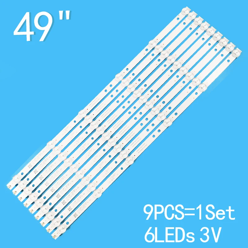 

New 9PCS/lot For 49" LCD TV DEXP F49B7000T 49PUF6050 49PFL3445 PH49PFG5001/78 49PUF6050/T3 K490WD7 A1 A2 4708-K490WD-A2213K01