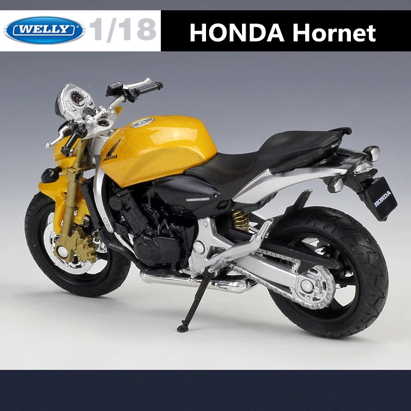 Welly 1:18 HONDA Hornet Alloy Sports Motorcycle Model Simulation Diecast Metal Street Motorcycle Model Collection Kid Toys Gifts