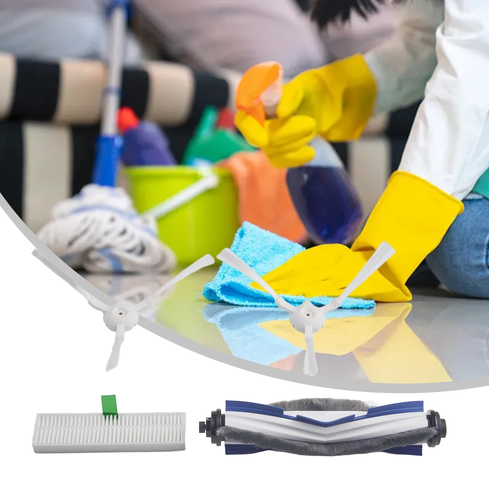 

Rolling Brush Filter Side Brushes Clean Tool Durable Kits Parts Replacement Sets Robot Vacuum Cleaner Practical