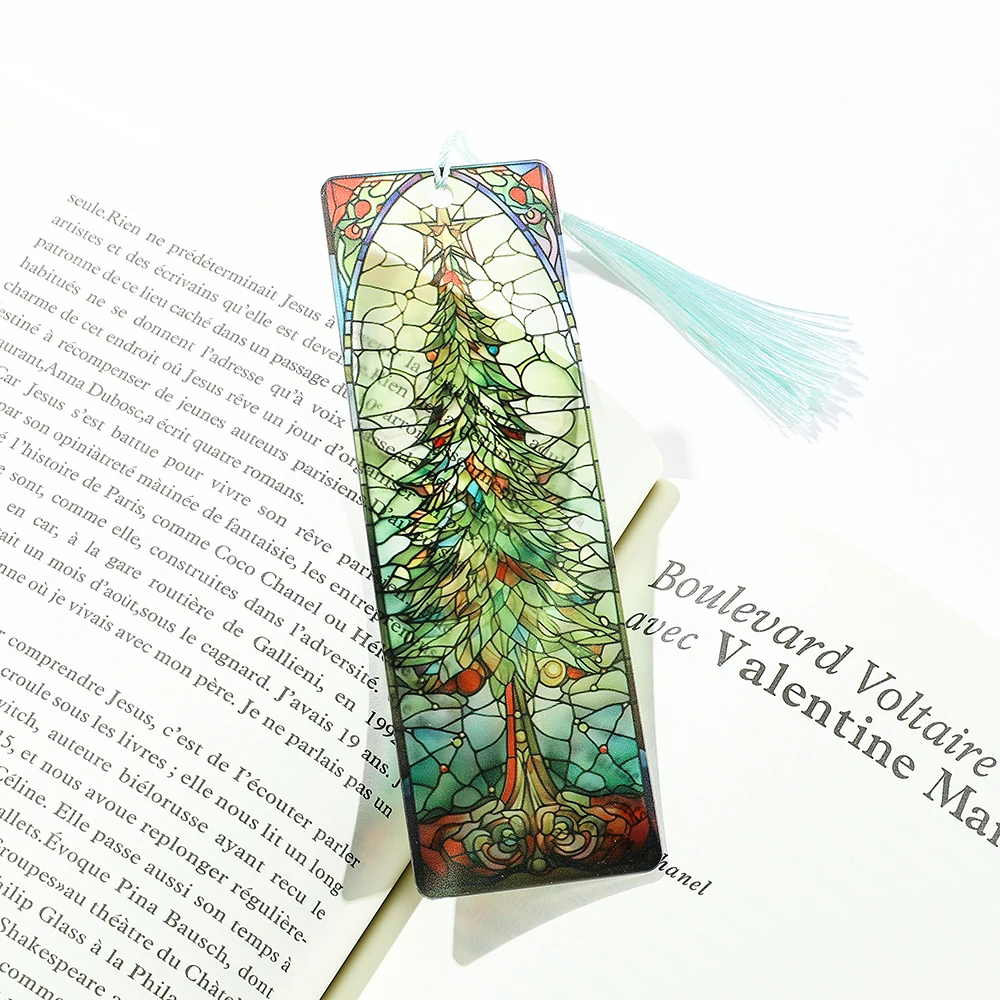 Snowman Santa Bookmarks Christmas Stocking Fillers Gifts For Book Lovers Bookworms Family Office Supplies Reading Markers 1Pc