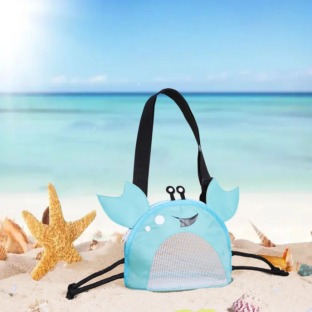 Crab Kids Beach Bag Storage Bag Outdoor Shell Bag Travel Crossbody Small Backpack Toy Storage Bag Travel Accessories