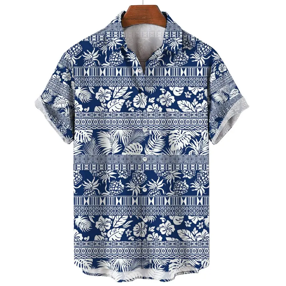 Coconut Tree Shirt For Men3d Printed Men's Hawaiian Beach Short Sleeve Casual Tops Tee Shirts Man Clothing Blouse Camisa 5