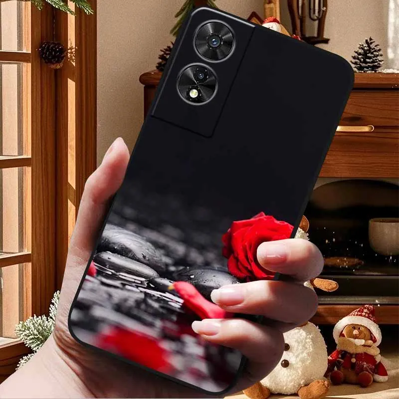 Charming Cat Design Soft TPU Silicone Phone Case for TCL 505 - Cute and Durable Back Cover