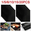 1/5/6/10/20pcs Reusable Non-Stick BBQ Grill Mats Baking Mat Outdoor Cooking Grilling Sheet Heat Resistance Oven Baking Pad Sheet 1