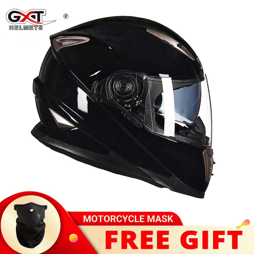 GXT Clown Full Face Motorcycle Helmet Inner Sun Lens Motocross Casco Moto Lightweight Safety Street Bike Fast Riding Casque Moto