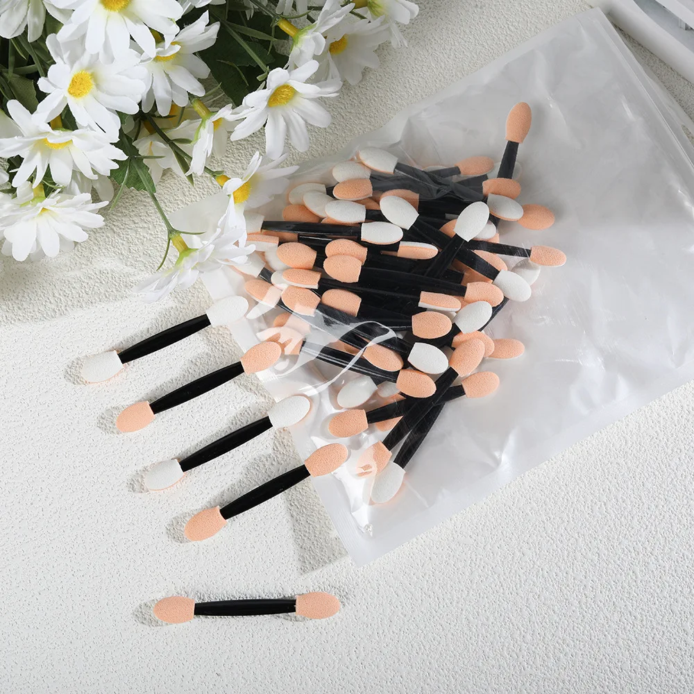 10/30/50Pcs Double Ended Sponge Nail Powder Brush Eyeshadow Sponge Sticks Chrome Pigment Pen Applicator Portable Makeup Tools^*^ 3
