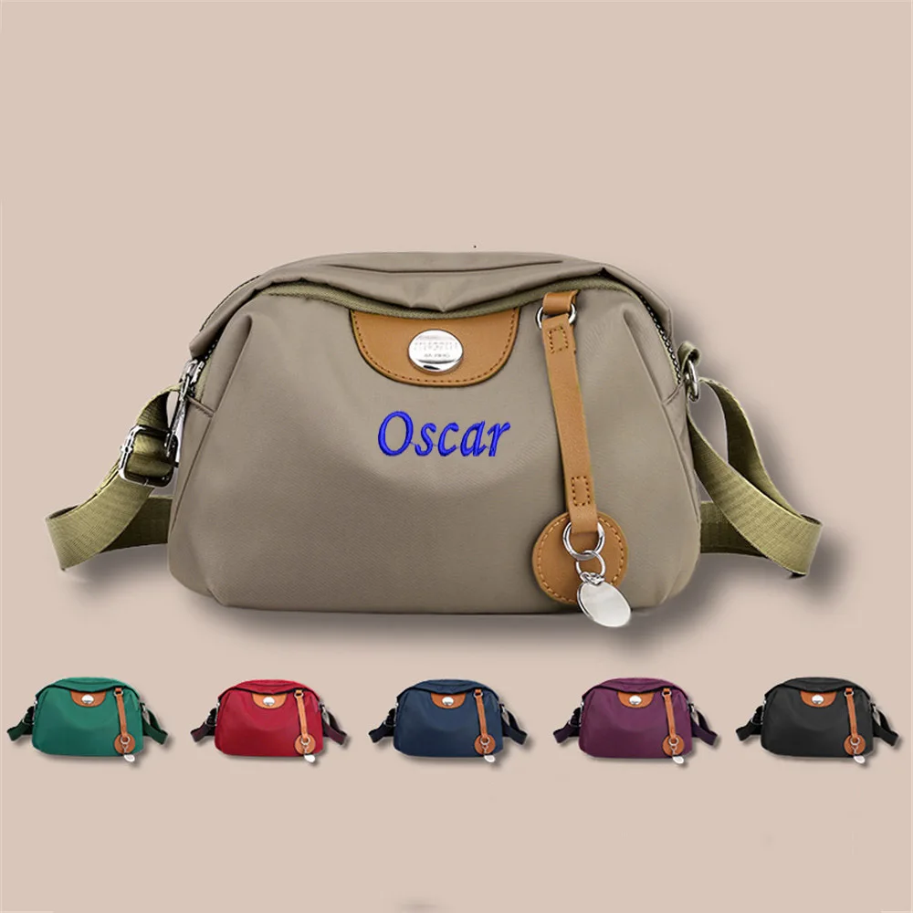 

New Customized Fashion Versatile Women's Bag Daily Commuting Simple Shoulder Bag Embroidered Name Leisure Sports Messenger Bag