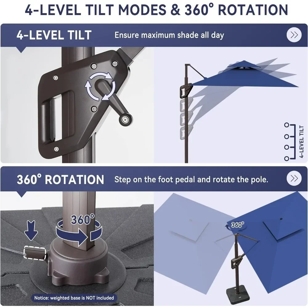 10 X 13 FT Cantilever Outdoor Patio Umbrella 4