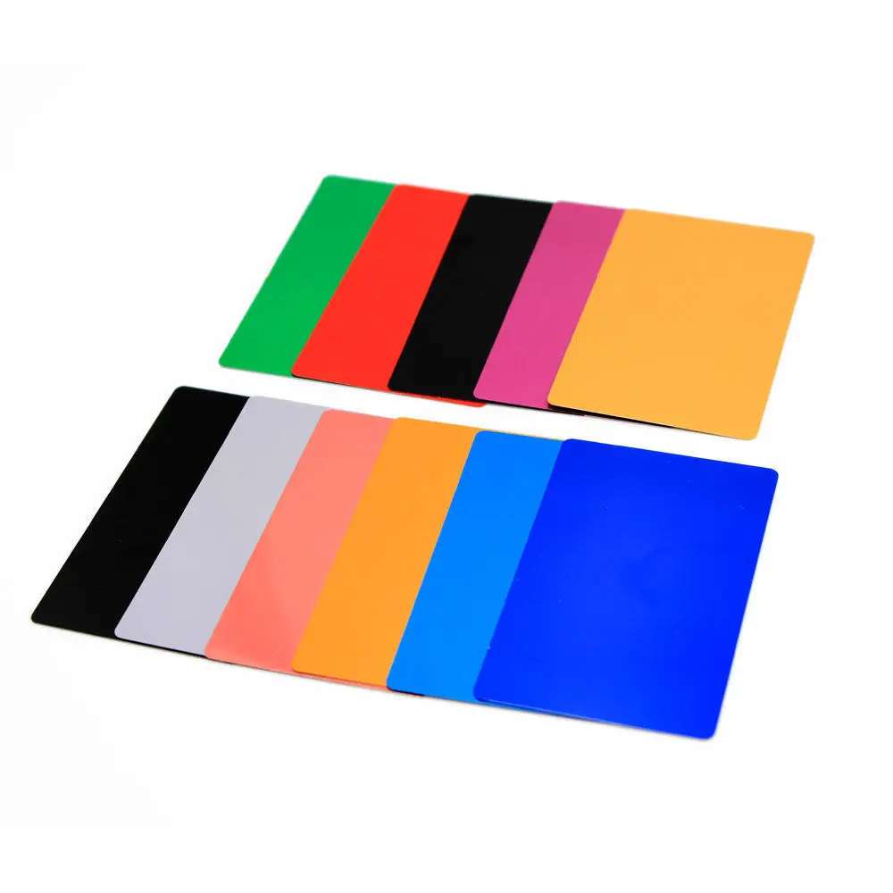 Blank Engraved Visiting Name Cards Aluminium Alloy Business Cards 100Pcs