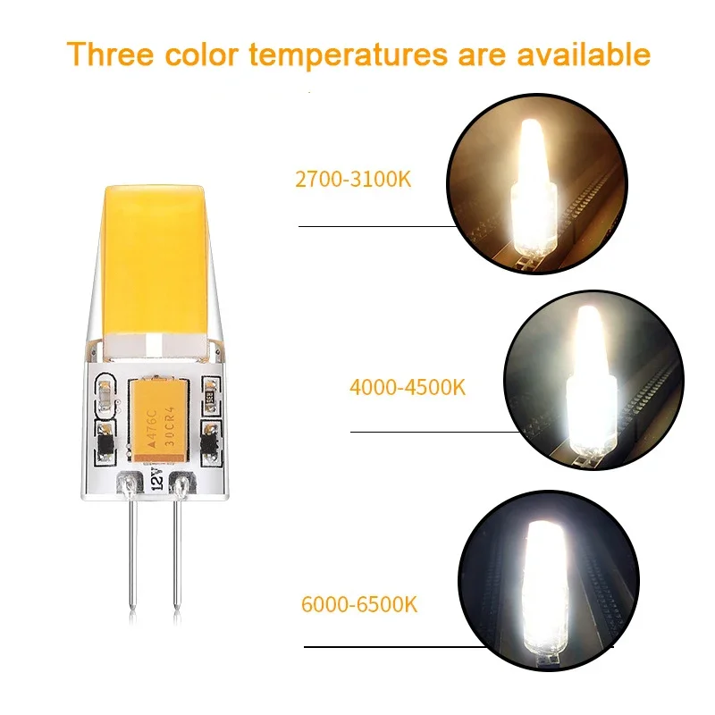 할로겐 교체 미니 LED 램프, 밝기 조절 가능 3W COB 전구, AC DC 12V Lampada COB 360 빔, Lampada G4 COB 조명, 1-10 개, 신제품