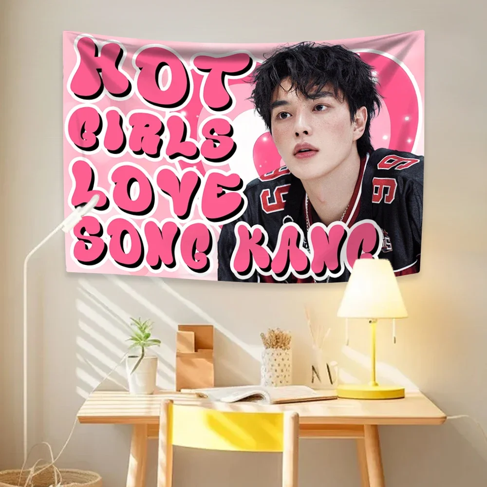 Song Kangs American Flag Tapestry Korean Actor Prints Home Decor Wall Hanging Bedroom Dorm Background Cloth Fans Friend Gift