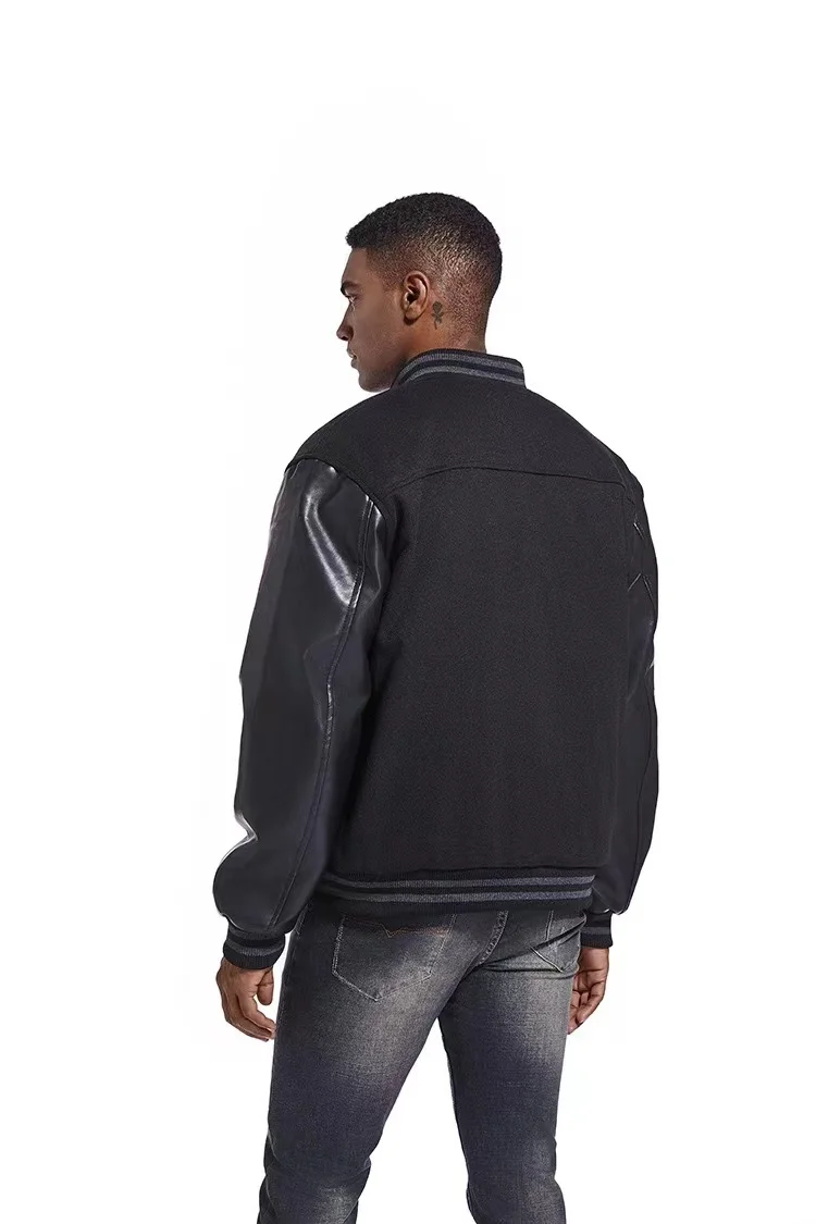 Fashion Men's Baseball Bomber Jackets Autumn Winter Warm Clothing Leather Cotton Coats Outdoor Biker Travel Jacket Trend