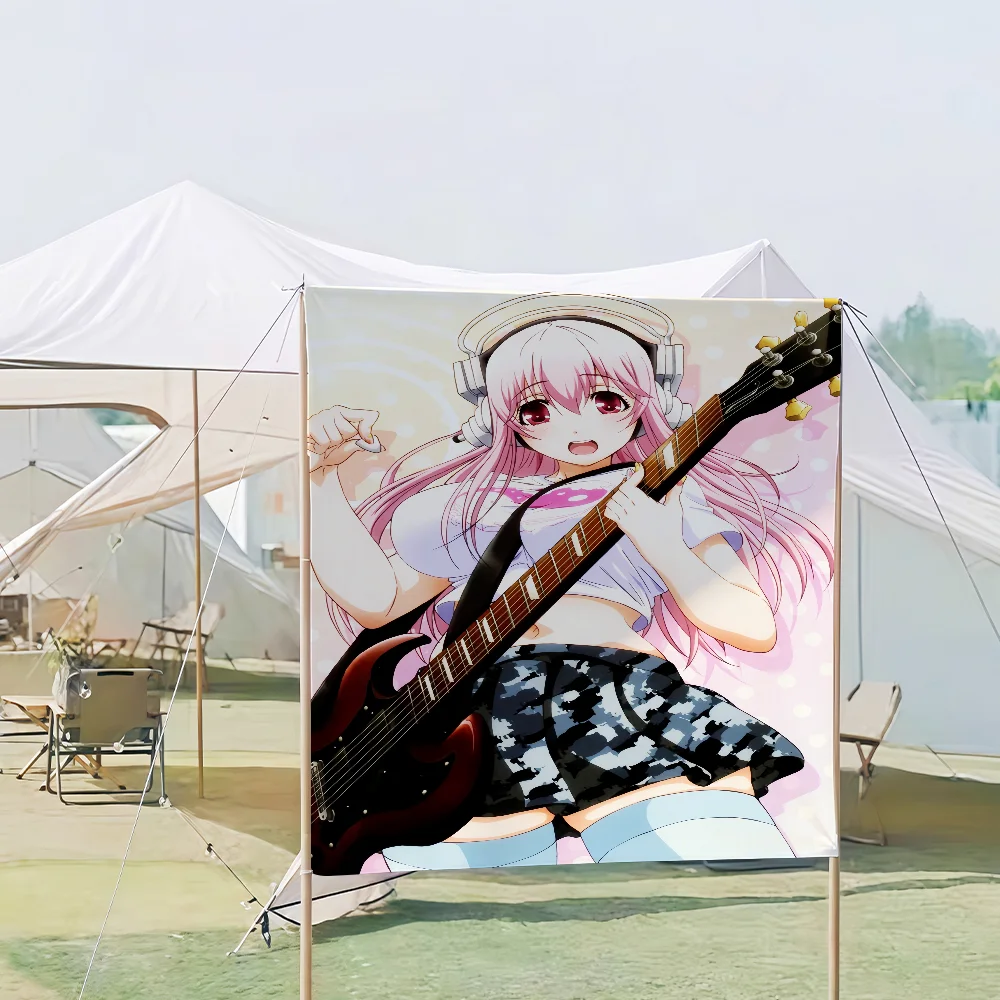 Vibrant Super Sonico Picnic & Party Flag for Home and Outdoor Decoration