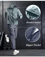Vêtements de sport à séchage rapide pour hommes, coupe ample, pour l'entraînement en extérieur, les courses matinales, vêtements de sport de printemps 4