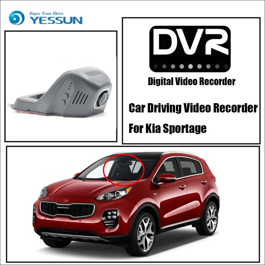 

YESSUN Car Front Dash Camera CAM / DVR Driving Video Recorder For Kia Sporta - For iPhone Android APP Control Function