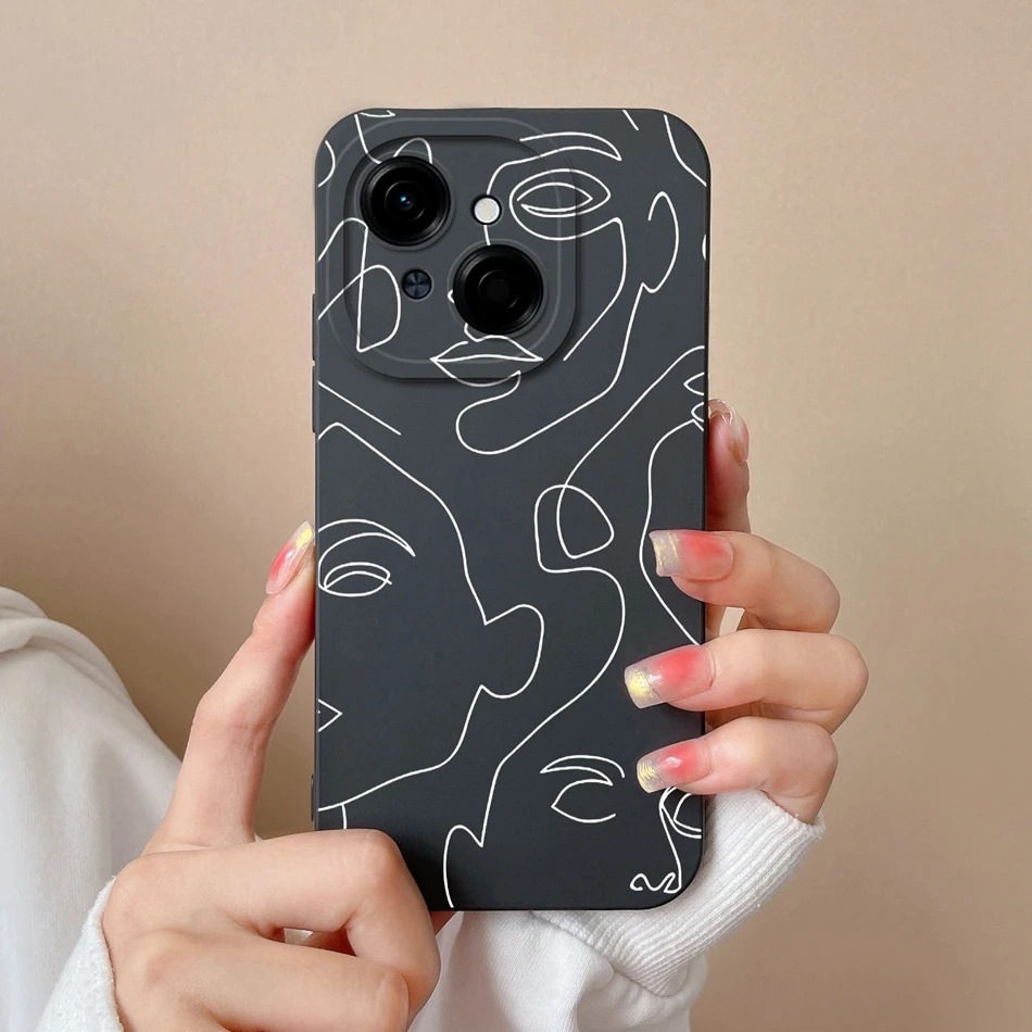 Tecno Fashion Phone Case - Soft Liquid Silicone Anti-Drop Housing