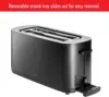 Toaster, 4 Slices with Extra Wide 1.5" Slots for Bagels, 7 Toast Settings, Even Toasting, Reheat, Cancel, Defrost, Black 6