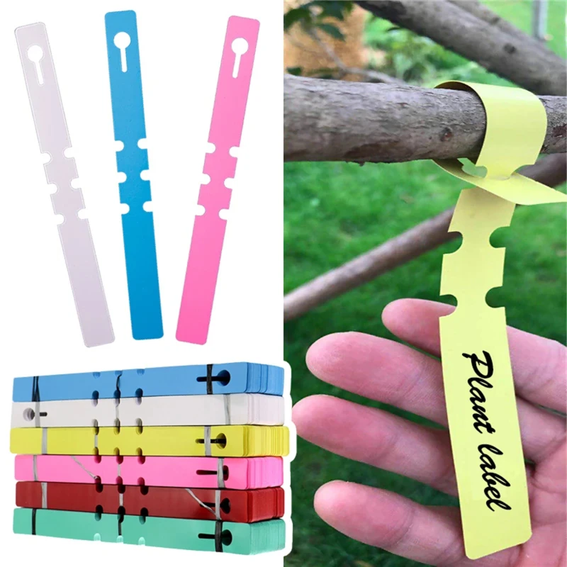 100PCS Waterproof Plant Markers Plastic Plant Hanging Tags Gardening Plant Marker Label Tools Garden Pots & Planters Supply