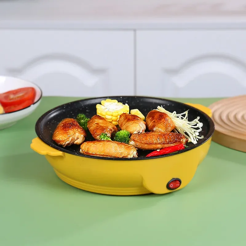 220V Electric Baking Pan Non-stick Korean Barbecue Steak Barbecue Grill Multi Cooker 22cm Diameter 3