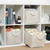 Foldable Linen Fabric Storage Baskets Kids Toys Organizer Clothes and Sundries Storage Box Laundry Basket 5
