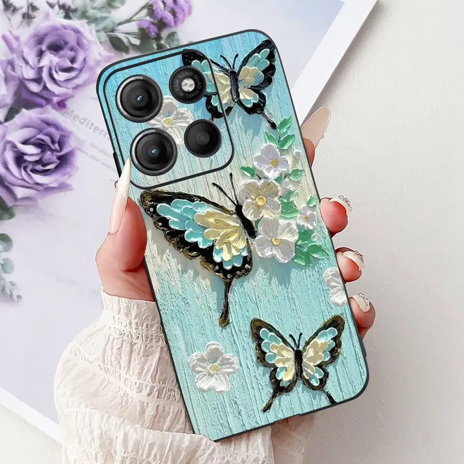 Für Motorola Moto G15 Fall Neue Mode Schmetterling Weiche Silikon Schützen Telefon Abdeckung Für Motorola Moto G75 Fundas G75 G15 stoßstange – Detail 18