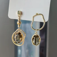 Stunning Vintage Tan Geometric Earrings 1