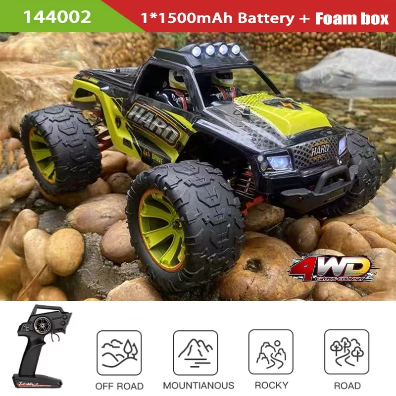 Wltoys 144002 1/14 전동 사륜 RC카 사막 오프로드 고속 레이싱 성인용 원격 조종 모델 장난감 어린이 장난감