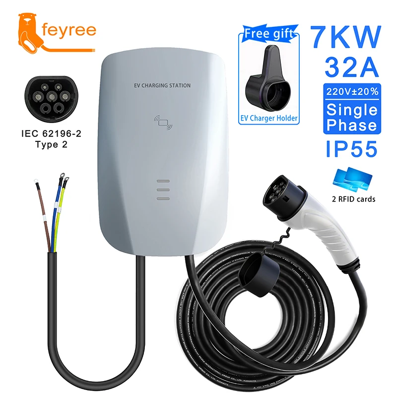 Wallbox Ev Charger Electric Vehicle Charger Charging Station 32a 7kw 1