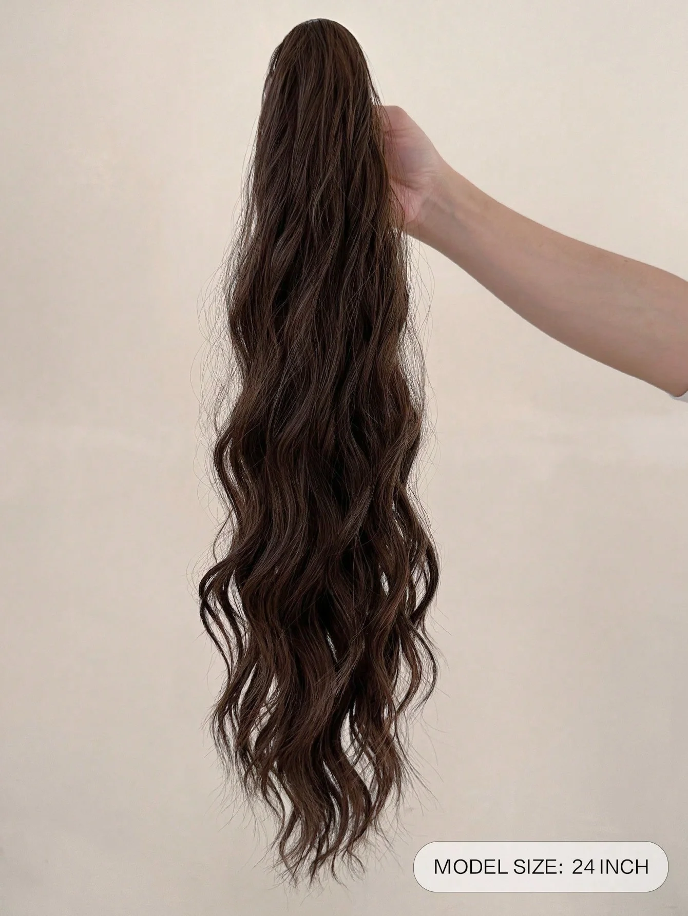 Synthetic Ponytail Extension Hair Natural Wave Curly Hair Water Wave Pattern Wig Long Wavy Bouncy Curls Multi Color Brown Option