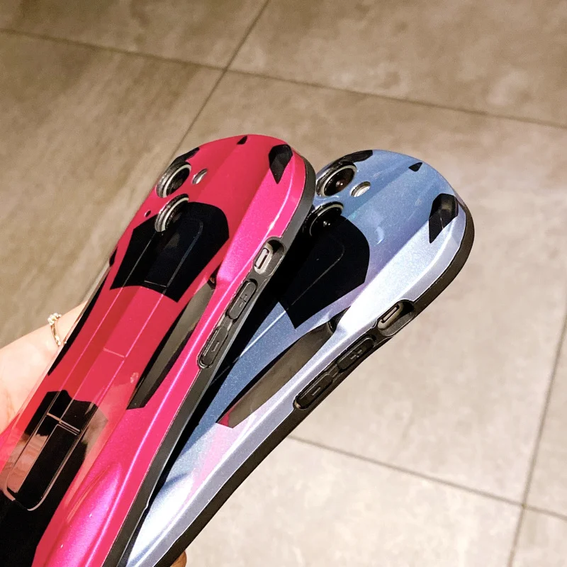 Luxurious Sports Car Design Silicone Phone Case - Elegant Soft Back Chic Cover