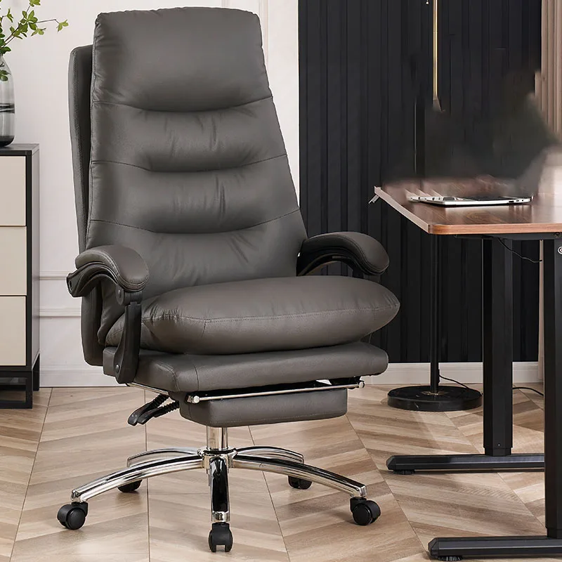 

Wheels Fashion Office Chairs Relax Library Leather School Hand Armchairs Ergonomic Swivel Silla Escritorio Office Furnitures